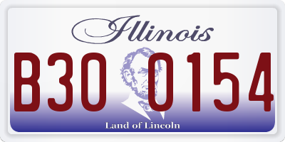 IL license plate B300154