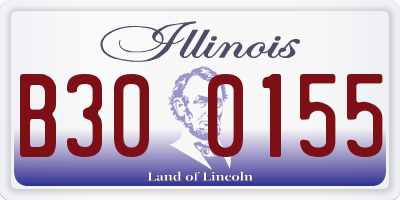 IL license plate B300155
