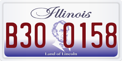 IL license plate B300158