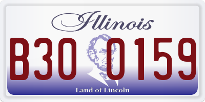 IL license plate B300159