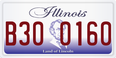 IL license plate B300160
