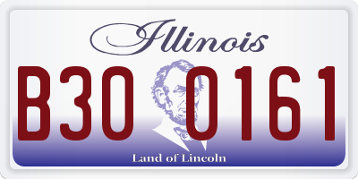 IL license plate B300161