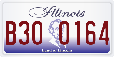IL license plate B300164