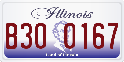 IL license plate B300167