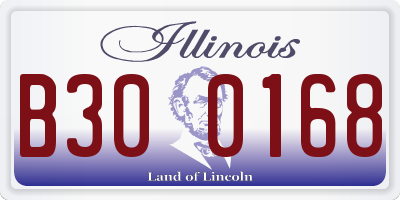 IL license plate B300168