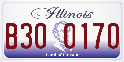 IL license plate B300170