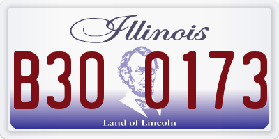 IL license plate B300173