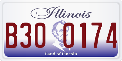 IL license plate B300174
