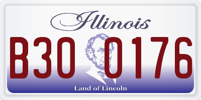 IL license plate B300176