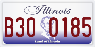 IL license plate B300185