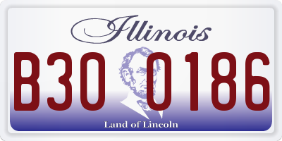 IL license plate B300186