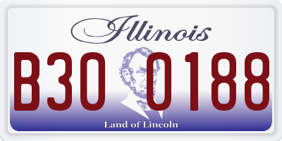 IL license plate B300188