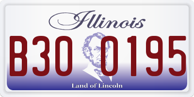 IL license plate B300195