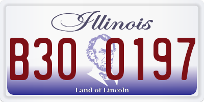 IL license plate B300197