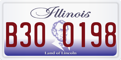IL license plate B300198
