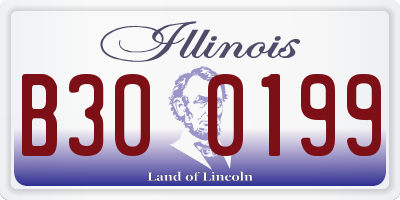 IL license plate B300199