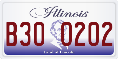 IL license plate B300202