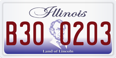 IL license plate B300203