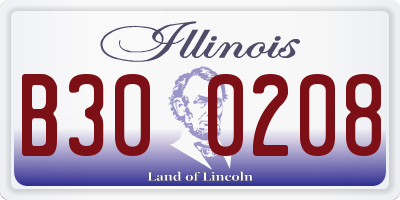 IL license plate B300208
