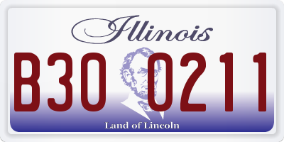 IL license plate B300211