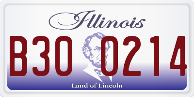IL license plate B300214