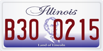 IL license plate B300215