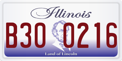 IL license plate B300216