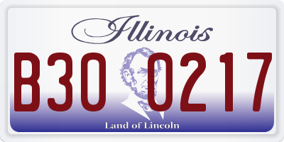 IL license plate B300217