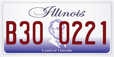 IL license plate B300221