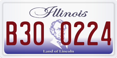 IL license plate B300224
