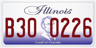 IL license plate B300226