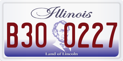 IL license plate B300227