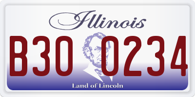 IL license plate B300234