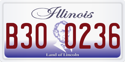 IL license plate B300236