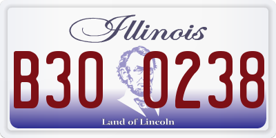 IL license plate B300238