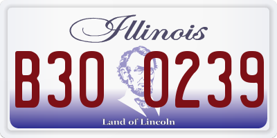 IL license plate B300239