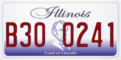 IL license plate B300241