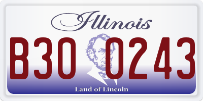 IL license plate B300243