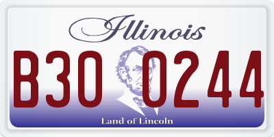 IL license plate B300244