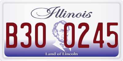 IL license plate B300245