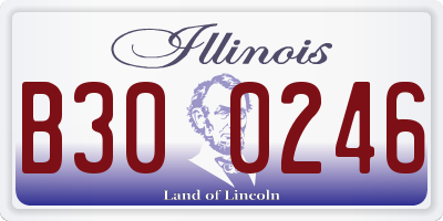 IL license plate B300246