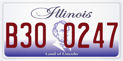 IL license plate B300247