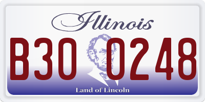 IL license plate B300248