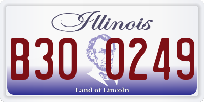 IL license plate B300249