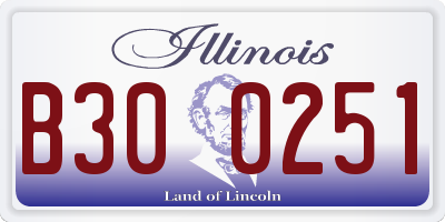 IL license plate B300251