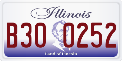 IL license plate B300252