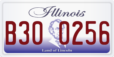 IL license plate B300256