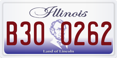 IL license plate B300262