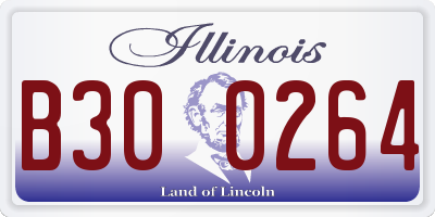 IL license plate B300264