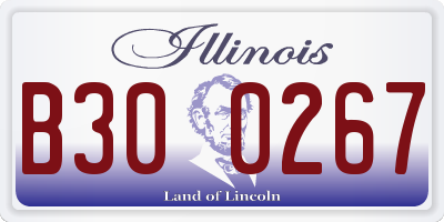 IL license plate B300267